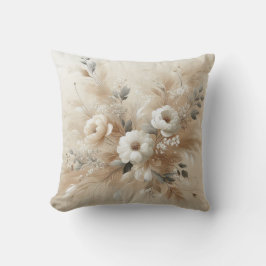 Coussin Fleurs beiges modernes 2 Poster