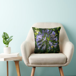 Coussin Fleurs bleu Agapanthus