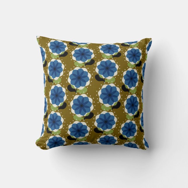 Coussin Fleurs bleues (Recto)