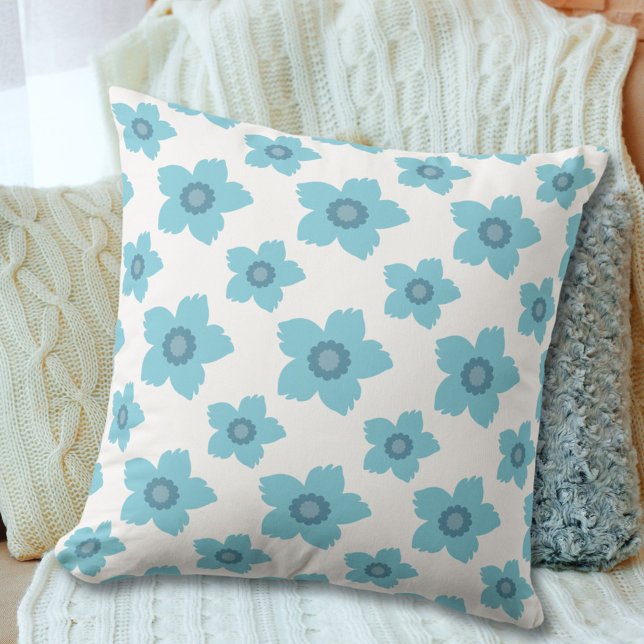 Coussin Fleurs bleues (Créateur téléchargé)