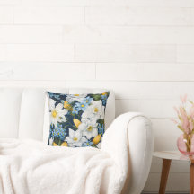 Fleurs Bleues Blancs