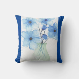 Coussin Fleurs bleues dans un vase Cartes de notes
