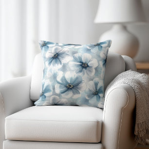 Coussin Fleurs bleues rustiques
