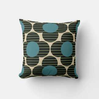 Coussin fleurs bleues vertes orla kiely