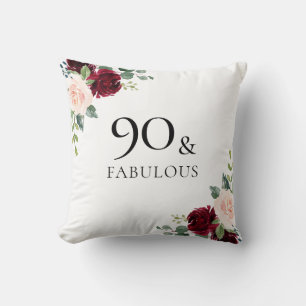 Coussin Fleurs Bourgognes rousses Fleurs femmes 90e annive
