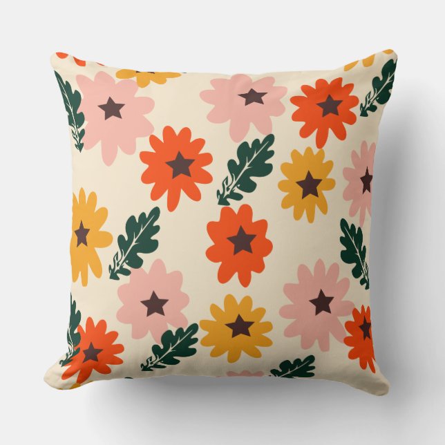 Coussin Fleurs Colorées  (Recto)