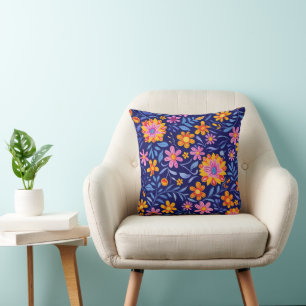 Coussin Fleurs dans l'oreiller à lancer 16x16