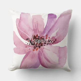 Coussin Fleurs d'aquarelle colorées modernes pour son viol