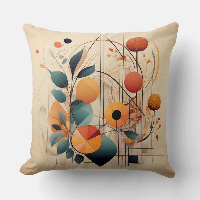Coussin Fleurs d'art moderne (Recto)