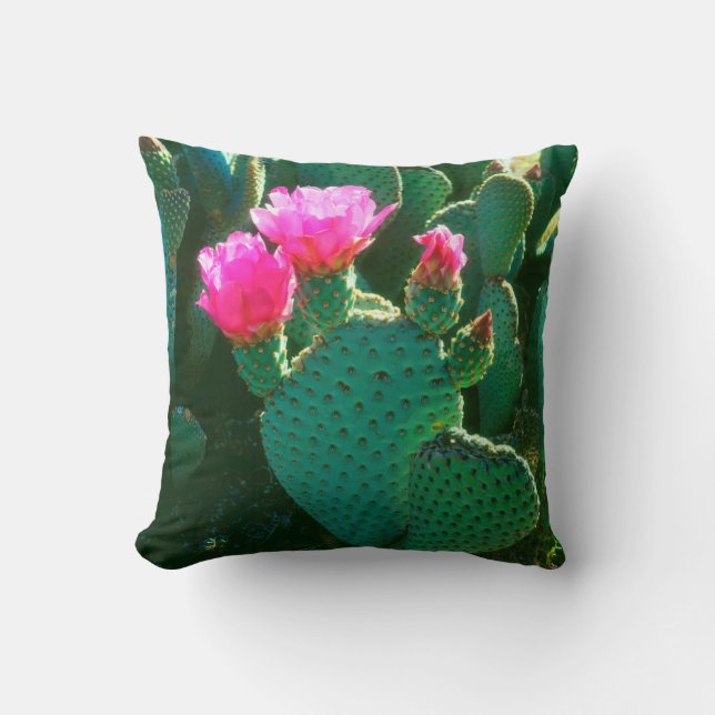 Coussin Fleurs de cactus à bec (Recto)