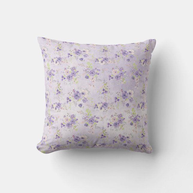Coussin Fleurs de campagne de lavande (Recto)