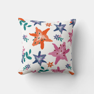 Coussin Fleurs de couleur d'eau mignonne Pastel