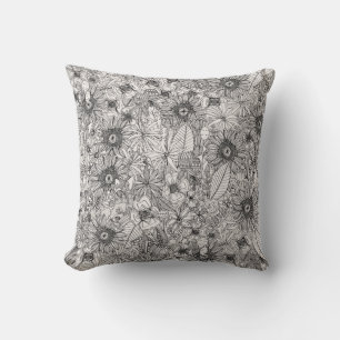 Coussin fleurs de crayon