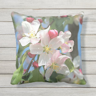 Coussin Fleurs de fleurs de pomme en fleurs à l'extérieu