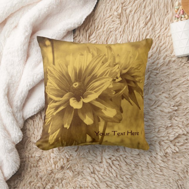 Coussin Fleurs de marguerite âgées personnalisées (Couverture)