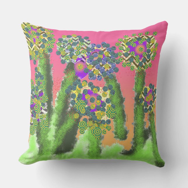 Coussin Fleurs de motif arbustif (Recto)