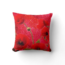 Fleurs de pavot Glitterie Parties scintillant roug