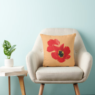 Coussin Fleurs de pavot pour maman, grand-mère famille et 