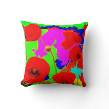 Fleurs de pavot rouge Colorful Floral Art moderne 