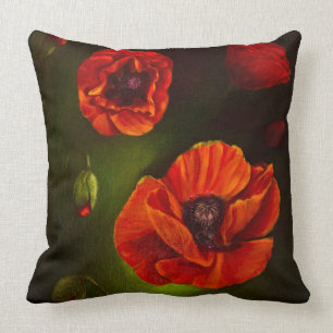 Coussin Fleurs de pavots
