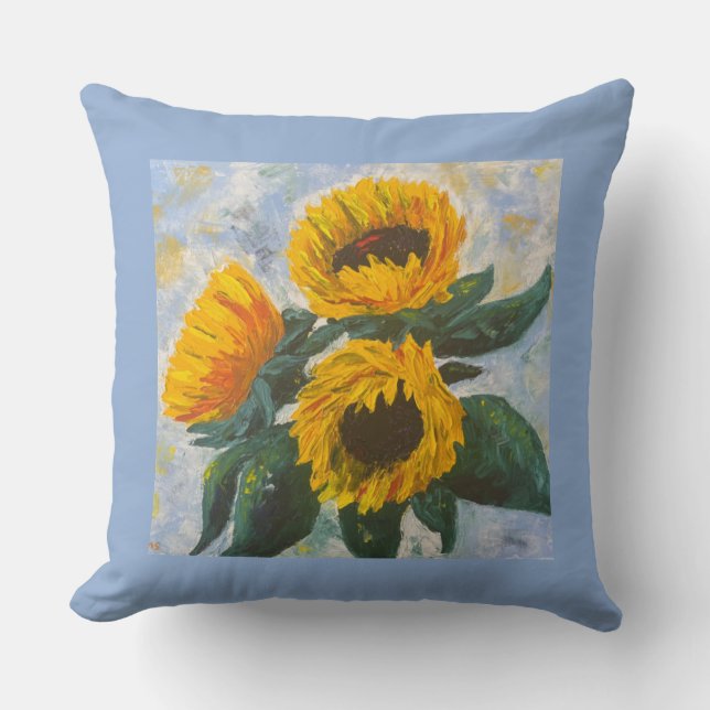 Coussin Fleurs de soleil (Recto)