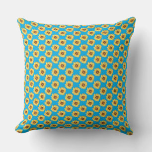 Coussin Fleurs de soleil de couleur rustique Motif