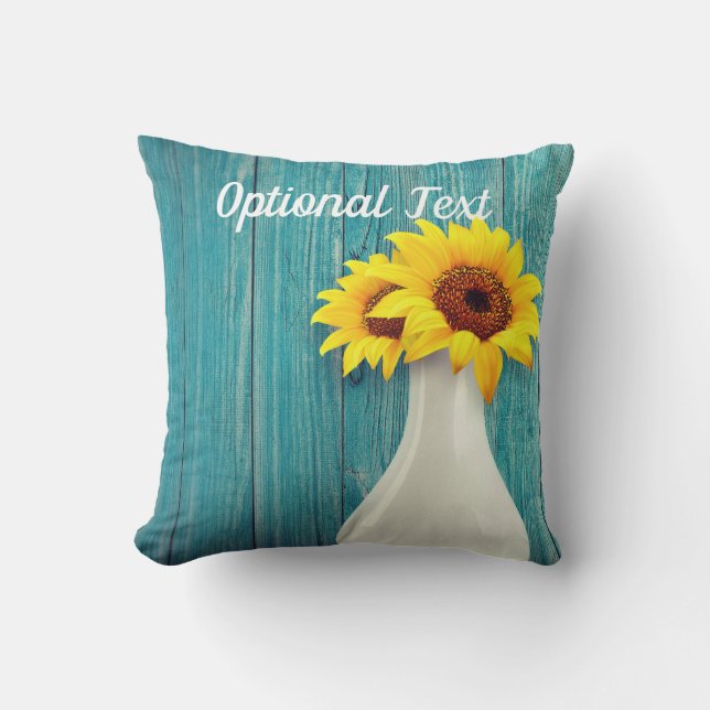 Coussin Fleurs de soleil pointillées (Recto)