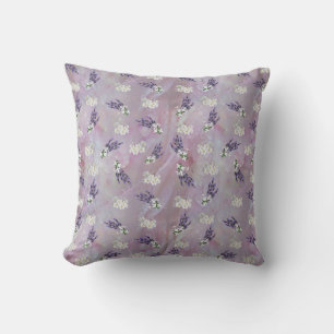 Coussin Fleurs de Tuberose et de Lavande sur pétales Roses