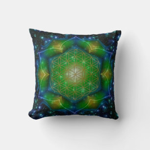 Coussin FLEURS DE VIE/Blume des Lebens Mandala V Carré