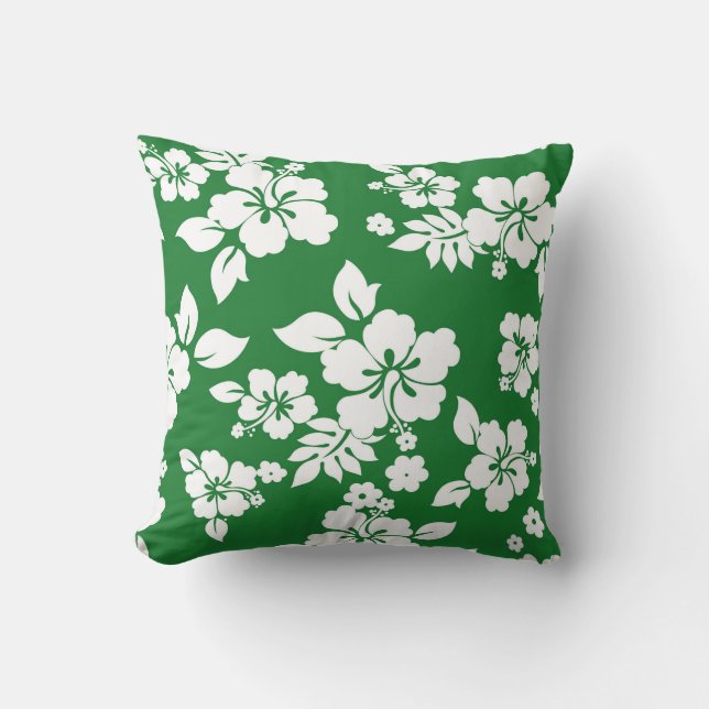 Coussin Fleurs d'Hibiscus illustrées (Recto)