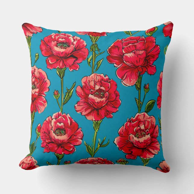 Coussin Fleurs d'oeillet (Recto)
