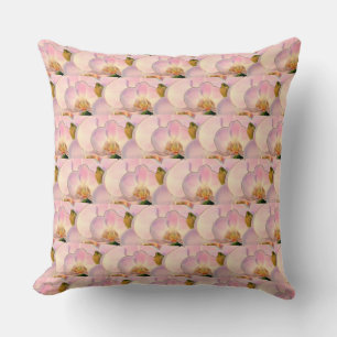 Coussin Fleurs d'orchidées roses élégantes et légères