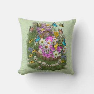 Coussin Fleurs du printemps mi-été