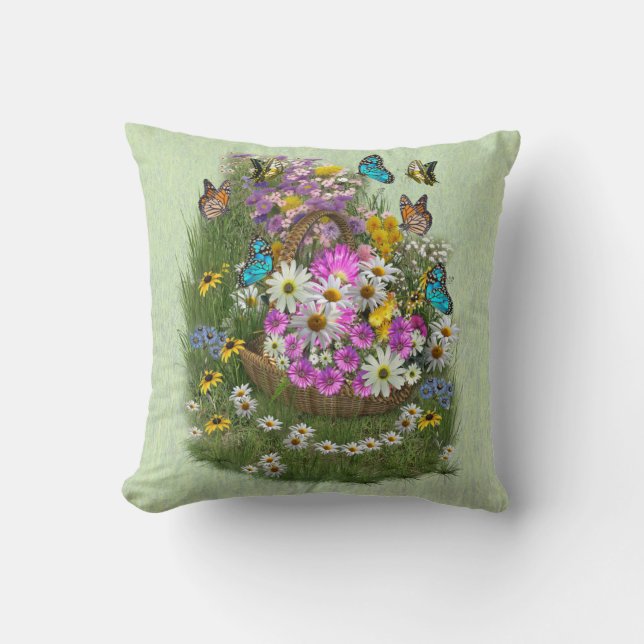 Coussin Fleurs du printemps mi-été (Recto)