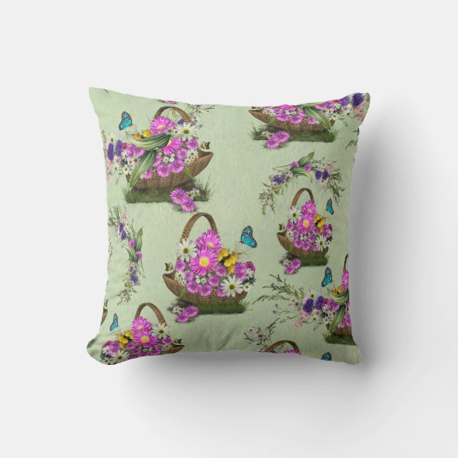 Coussin Fleurs du printemps mi-été (Recto)