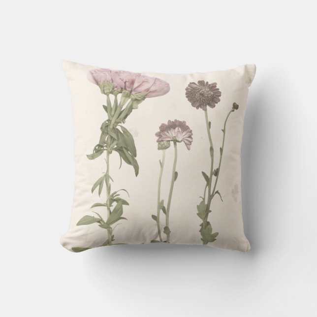 Coussin Fleurs en rose (Recto)