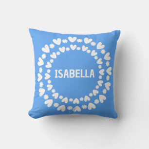 Coussin Fleurs Et Coeurs Nom