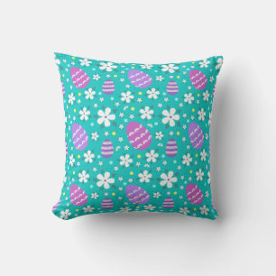 Coussin Fleurs et oeufs de Pâques-Motif de Pâques-Cute