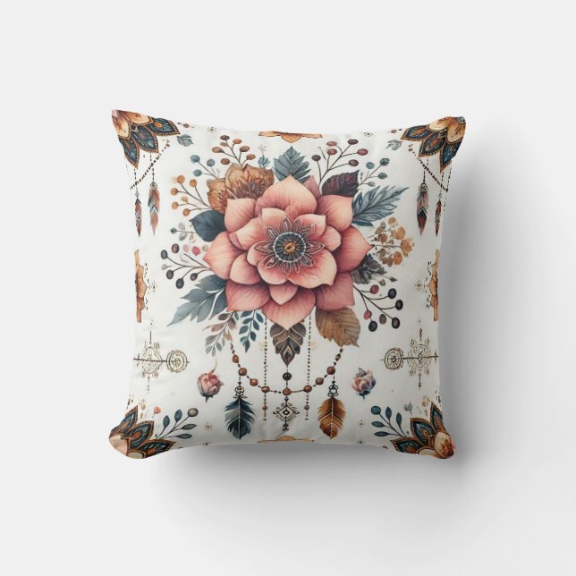 Coussin Fleurs et Plumes (Recto)