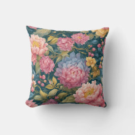 Coussin Fleurs florales colorées
