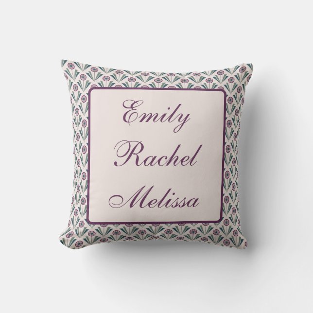 Coussin Fleurs géométriques (Recto)