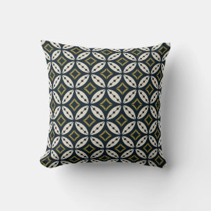 Coussin Fleurs géométriques sans couture : motif coloré.