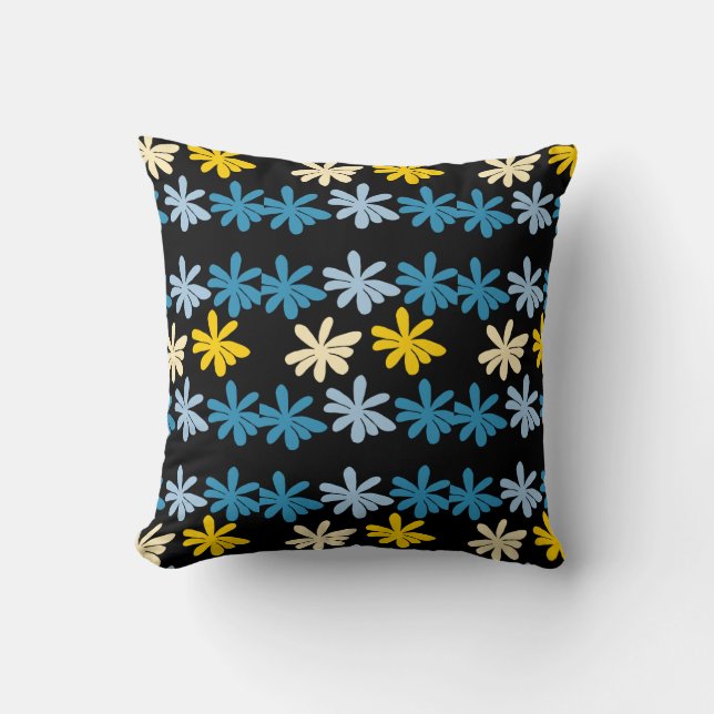 Coussin Fleurs hippies  (Recto)