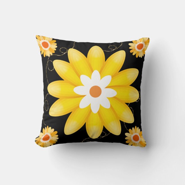 Coussin fleurs jaunes (Recto)