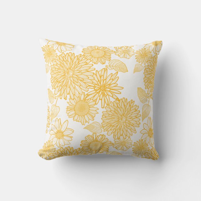Coussin Fleurs jaunes (Recto)