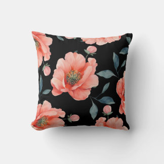 Coussin Fleurs la nuit