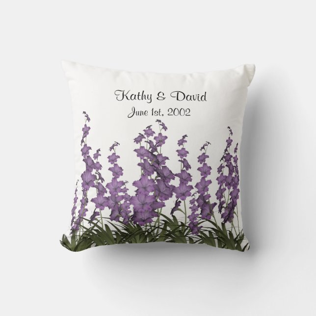 Coussin Fleurs lilas (Recto)