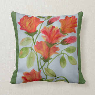 Coussin Fleurs lumineuses d'aquarelle