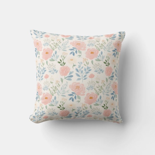 Coussin Fleurs peintes Fleur florale Bande (Recto)