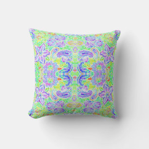 Coussin Fleurs printanières colorées mignonnes